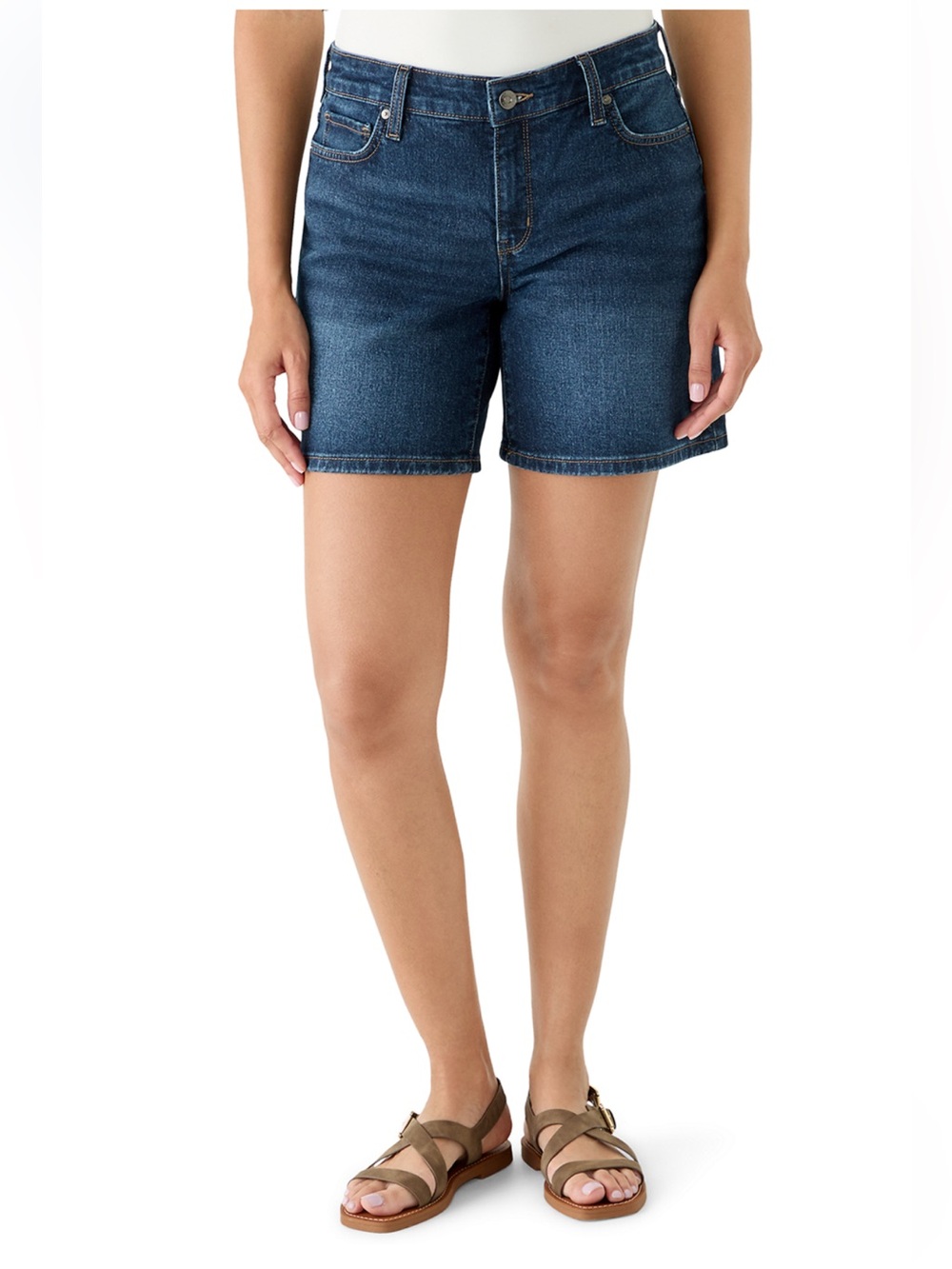 Wonderly Dark Blue Denim Jean Shorts